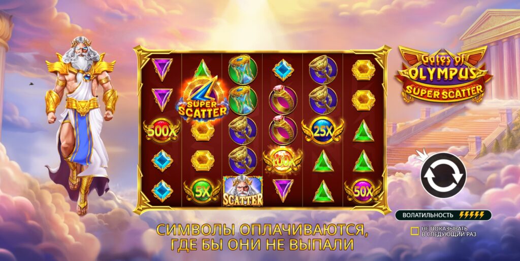 Слот-игра Gates of Olympus Super Scatter
